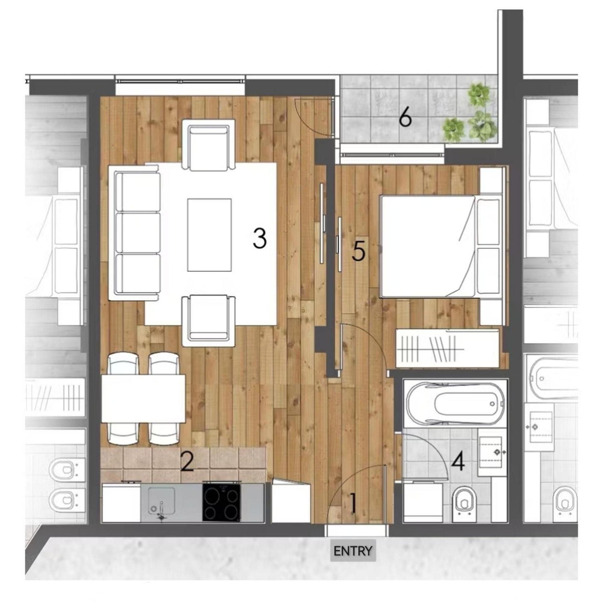 Apartment Bc Aria With Garage